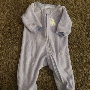 Carter's Purple Footie with a little polar bear